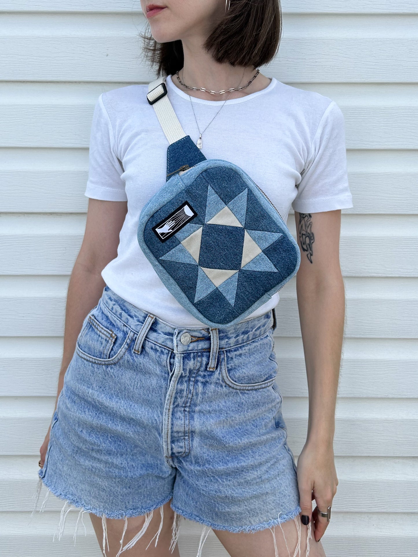 The Essentials Bag - Blue Jean Baby Sawtooth Star