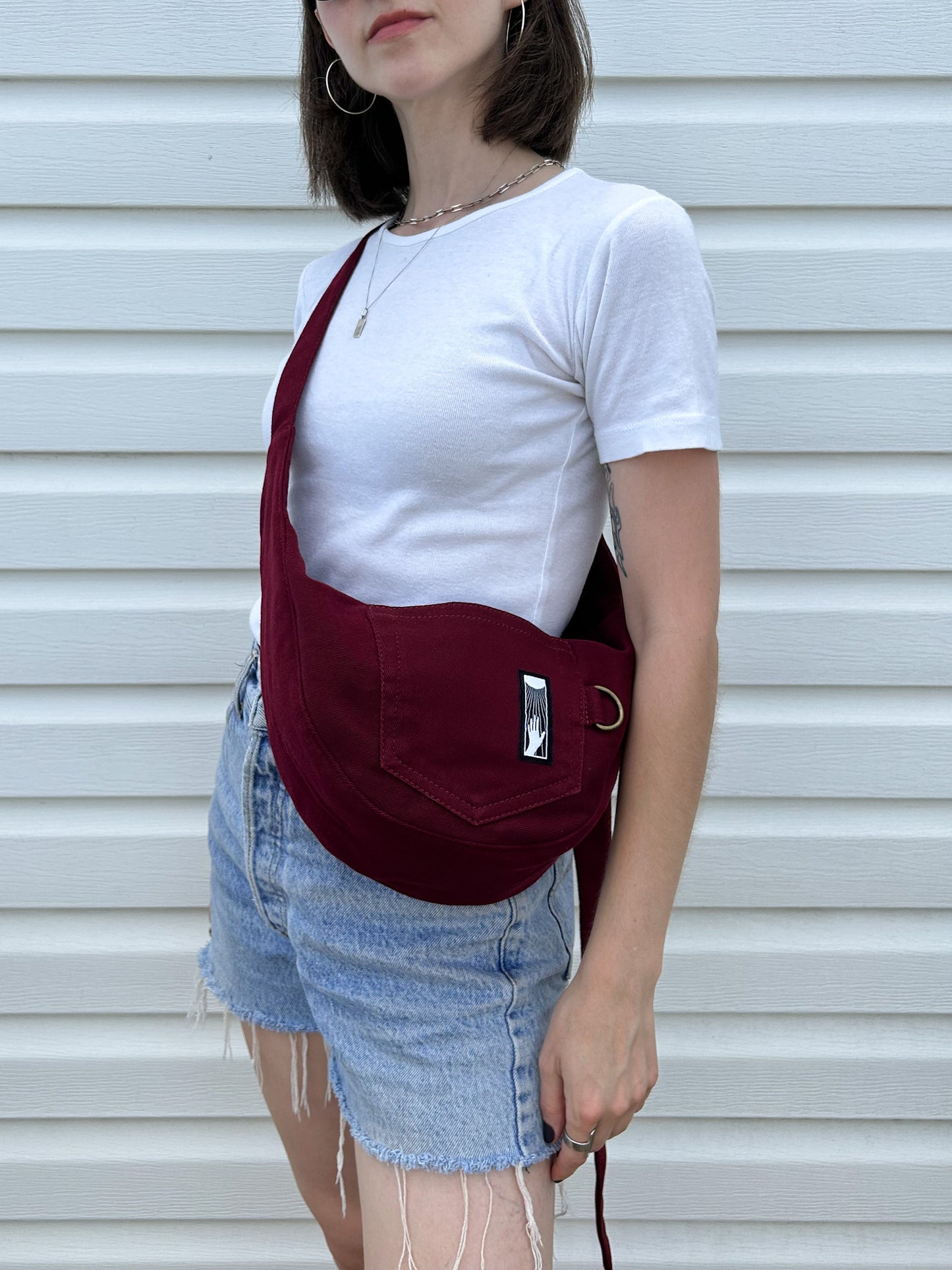 The Everywhere Bag - Burgundy Denim