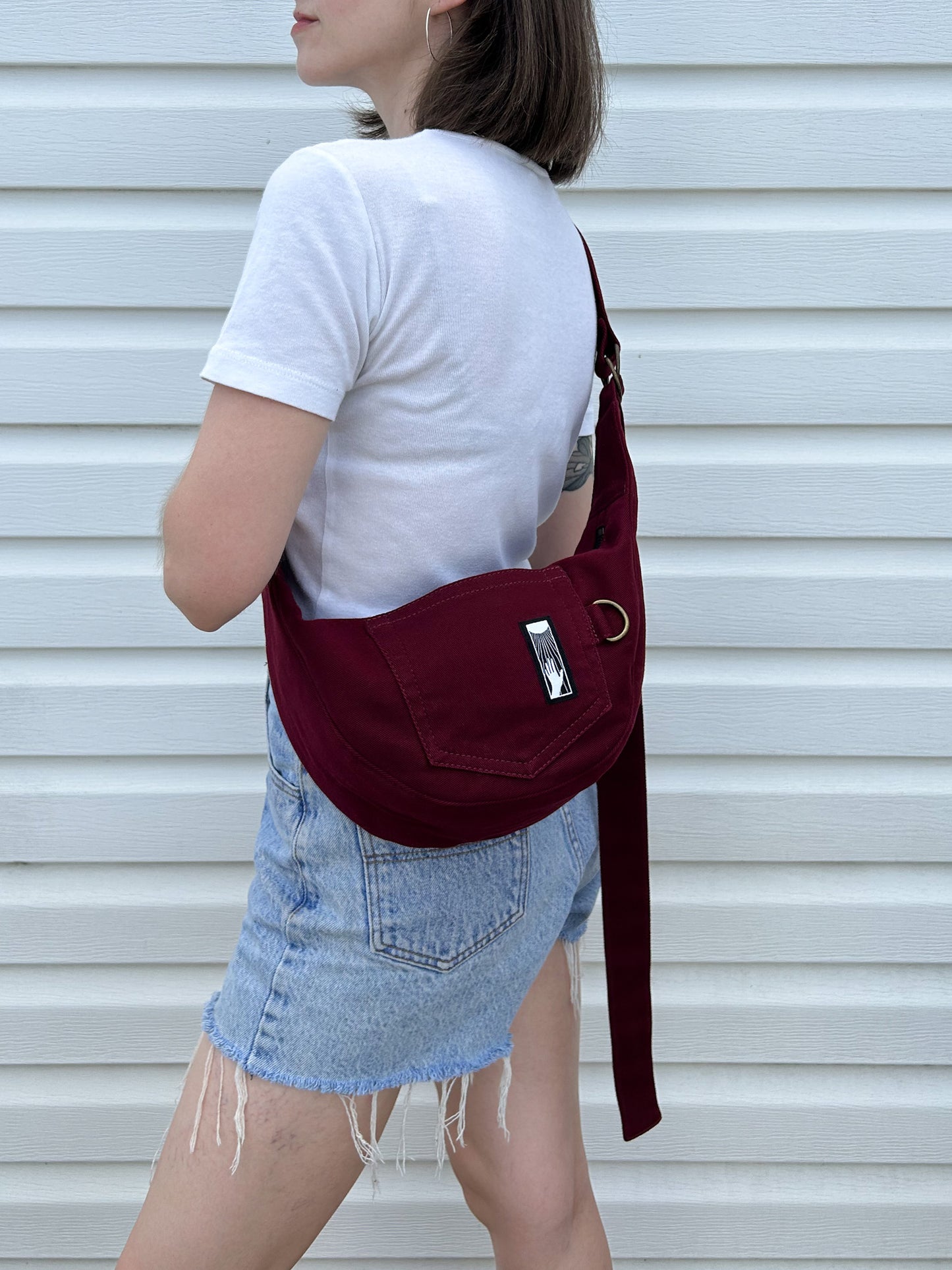 The Everywhere Bag - Burgundy Denim