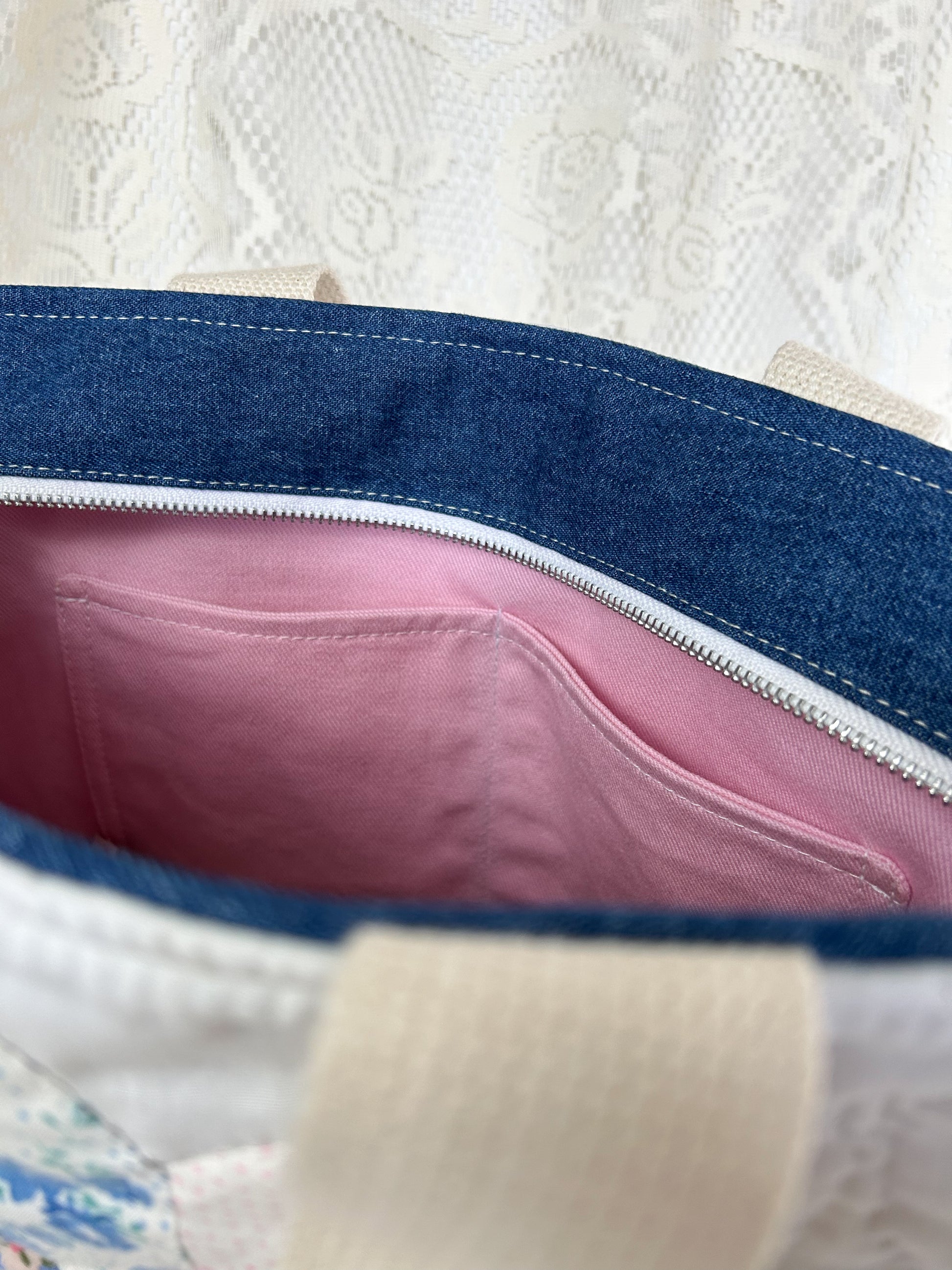 Close up of the interior slip pockets