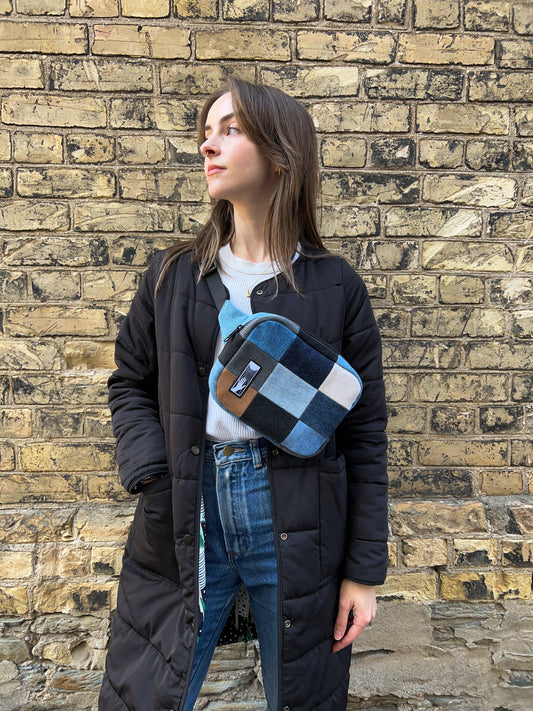 The Essentials Bag XL - Scrappy Denim Patchwork 1